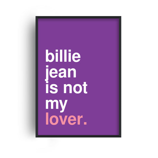 Billie Jean Statement Purple Print