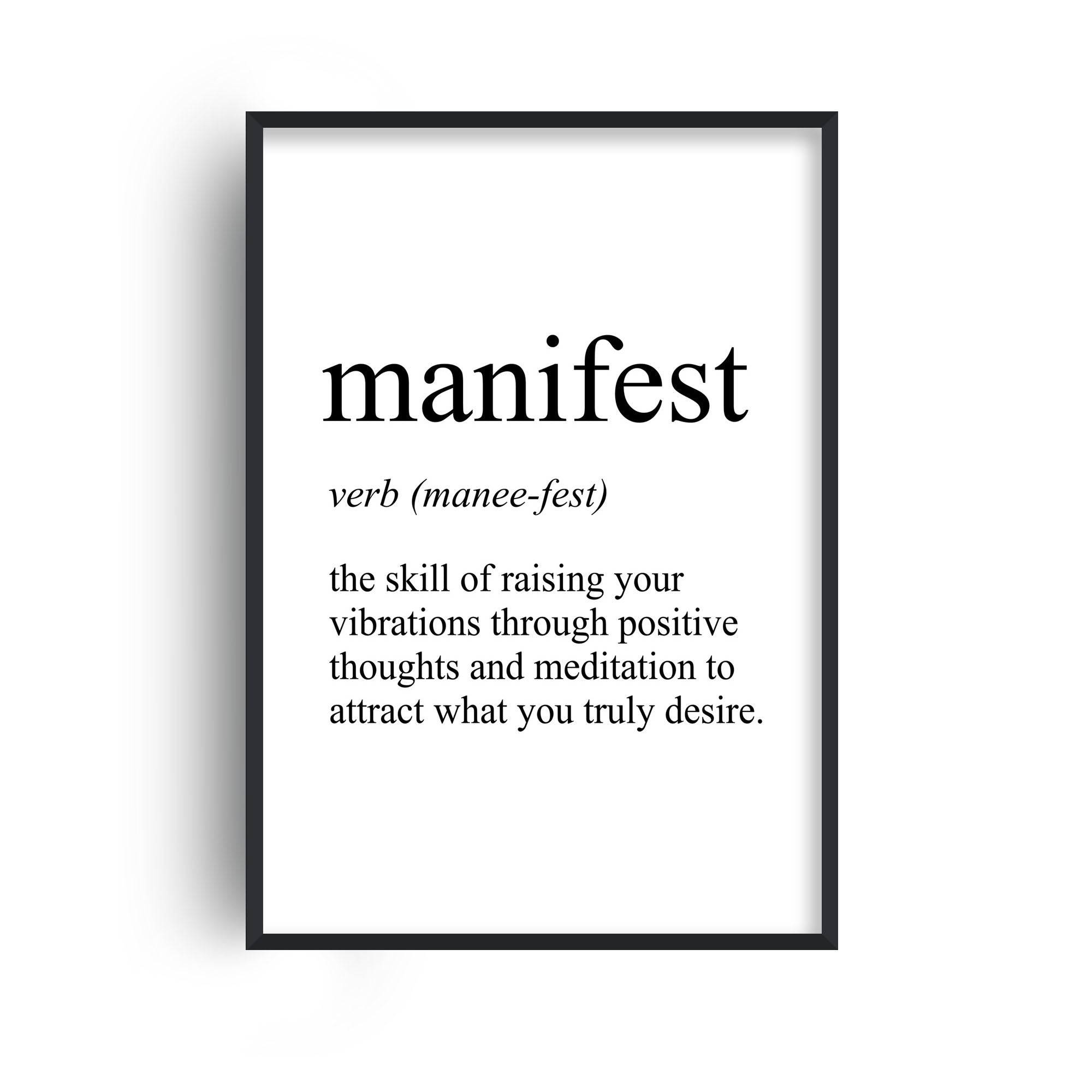 Minefelt spand Transportere Manifest Definition Print | Poster Prints and Wall Art by Pixy Paper