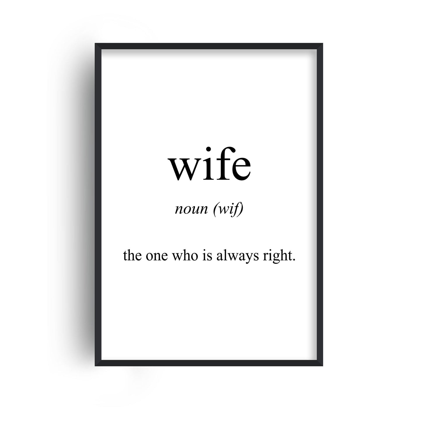 Wife Meaning Print