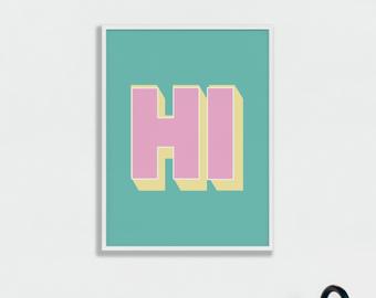 Hi Colour Pop Print