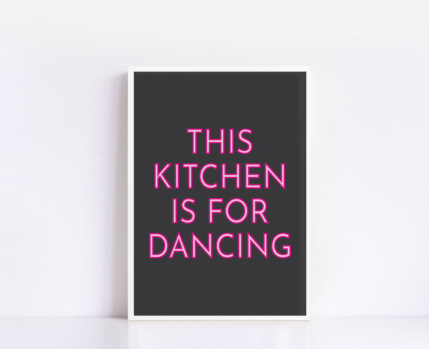 This Kitchen Is For Dancing Neon Print