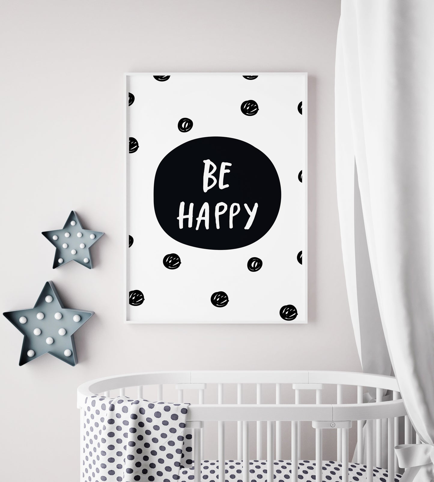 Be Happy Polka Print