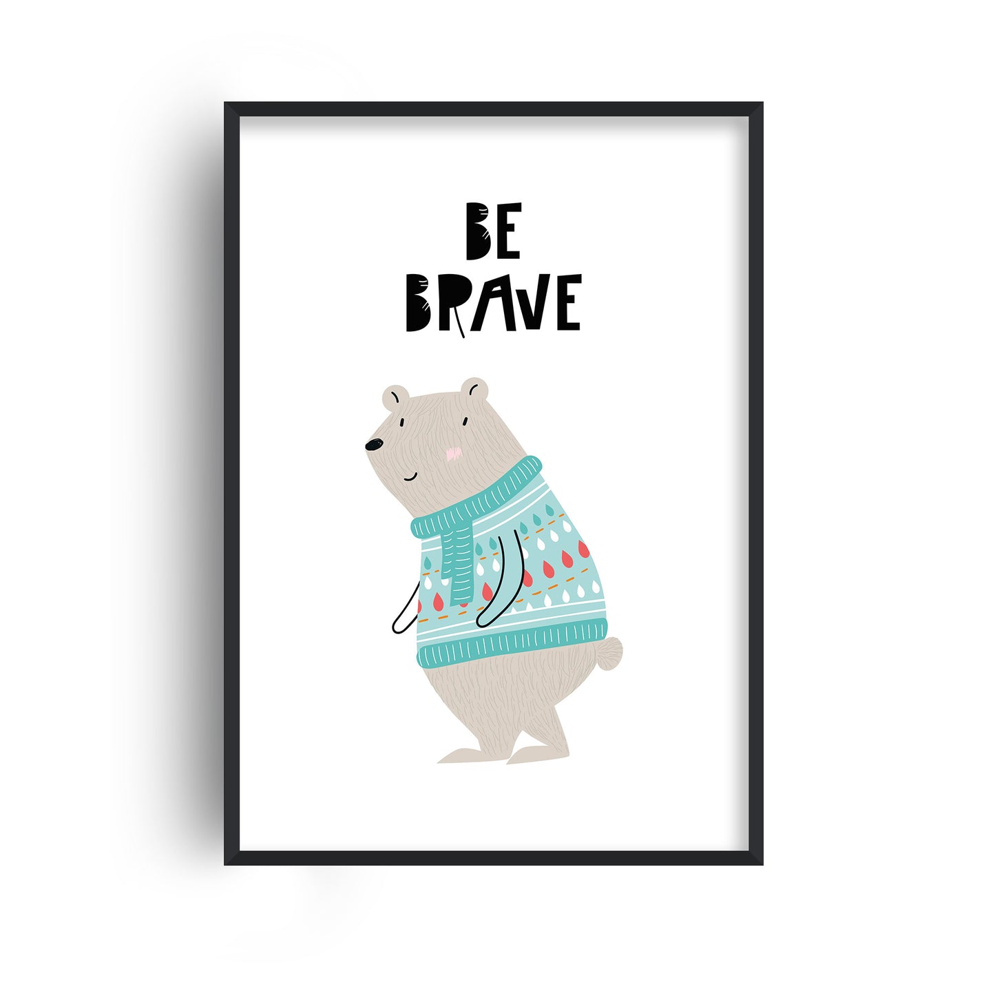 Be Brave Animal Pop Print