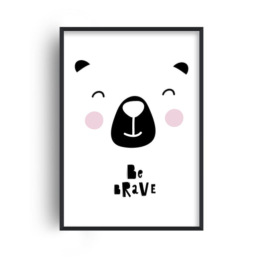 Be Brave Bear Face Print
