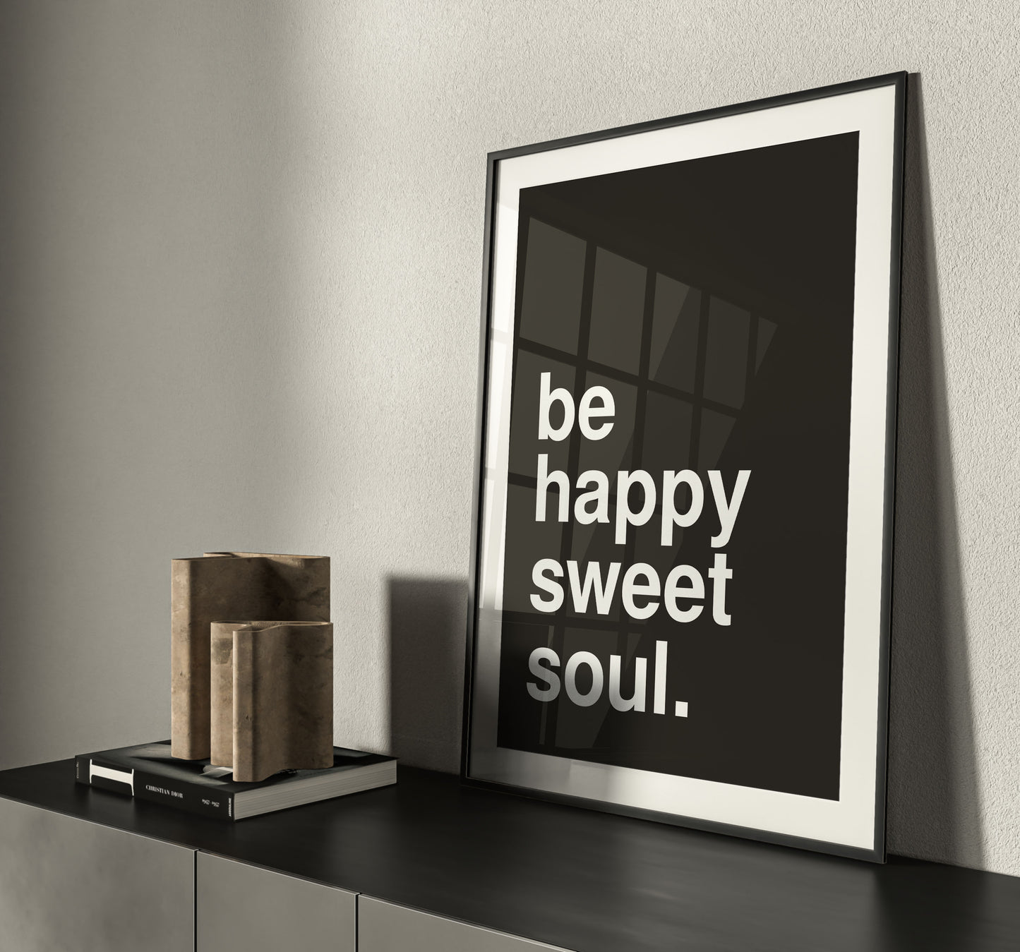 Be Happy Sweet Soul Black Print