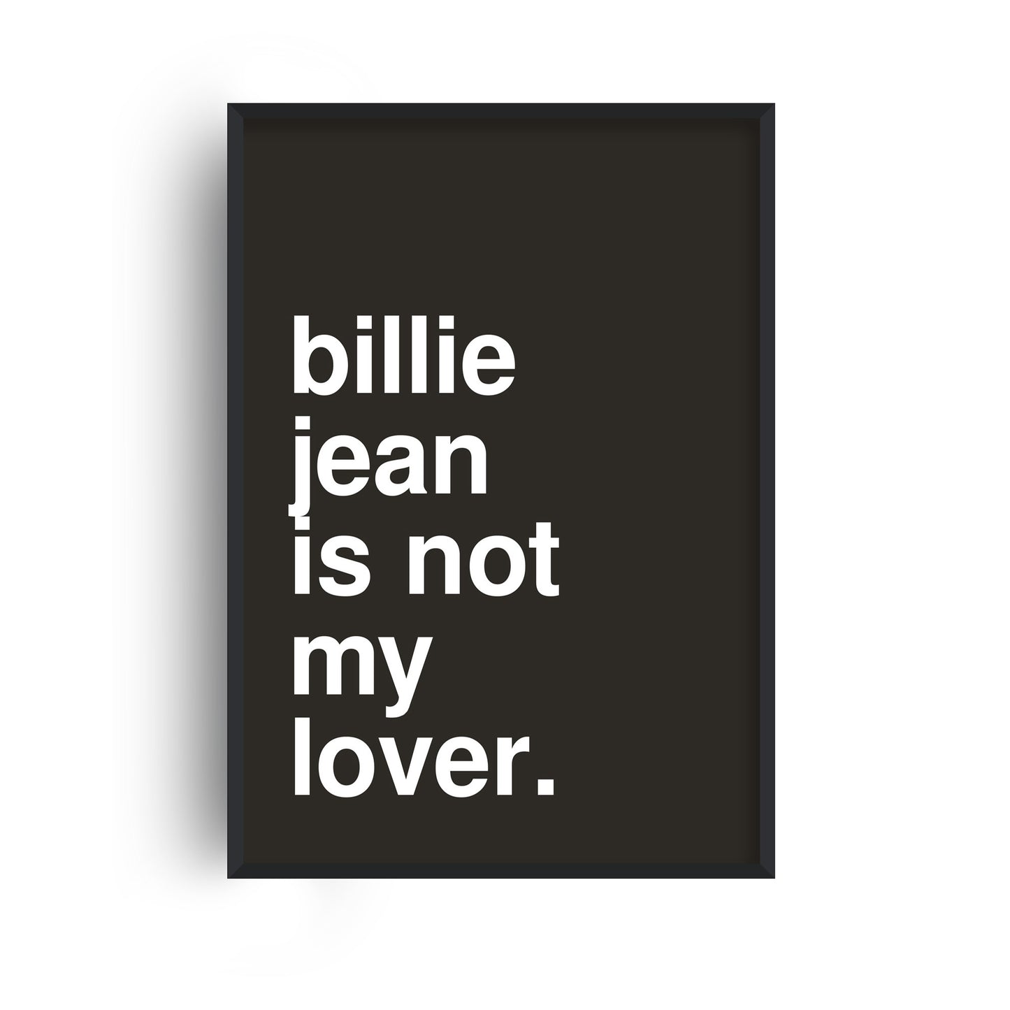 Billie Jean Statement Black Print