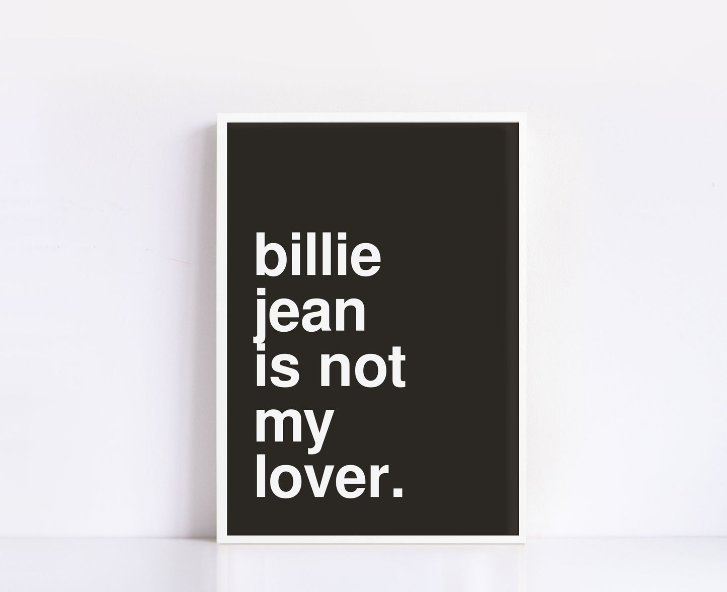 Billie Jean Statement Black Print
