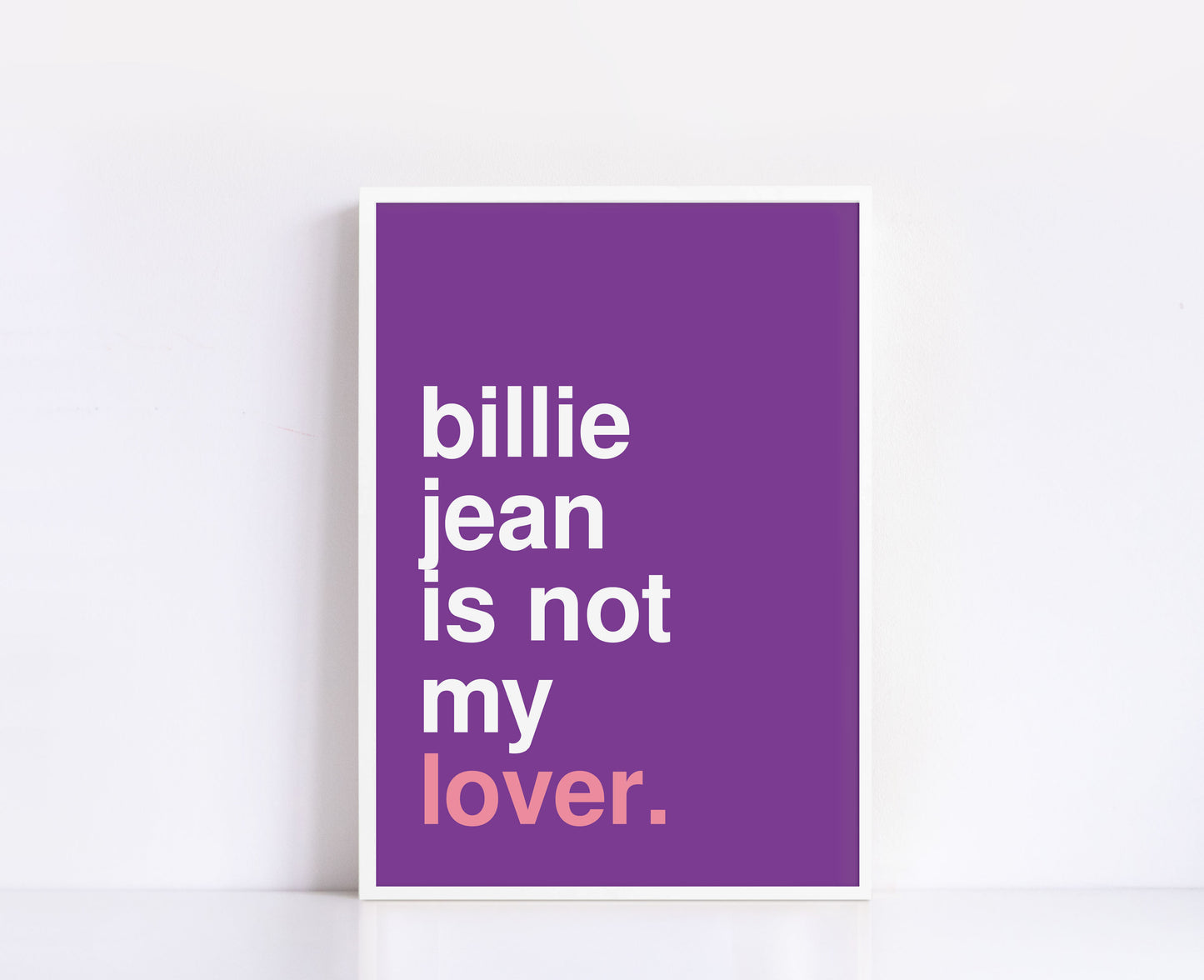 Billie Jean Statement Purple Print