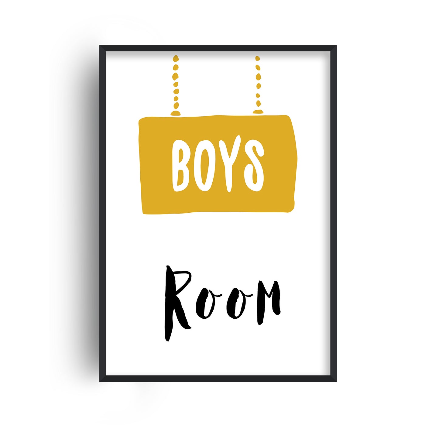 Boys Room Mustard Print