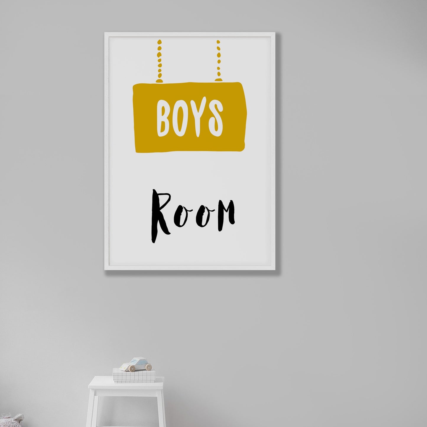 Boys Room Mustard Print