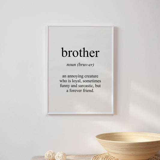 Brother Meaning Print