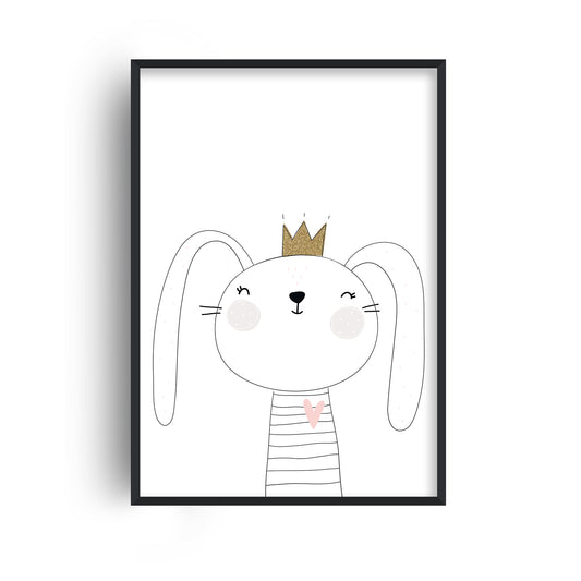 Bunny with Crown Print