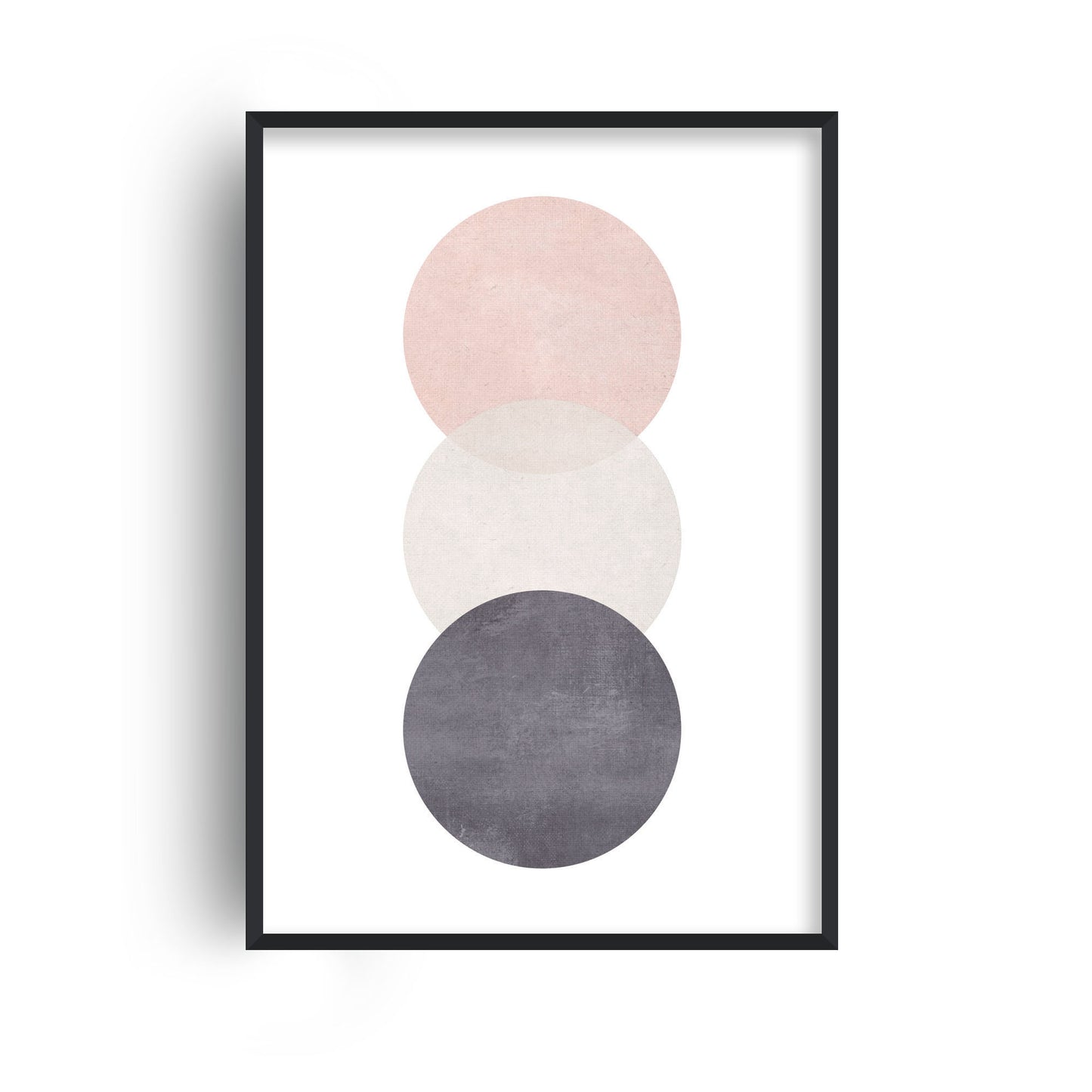 Cotton Pink and Grey Circles Print