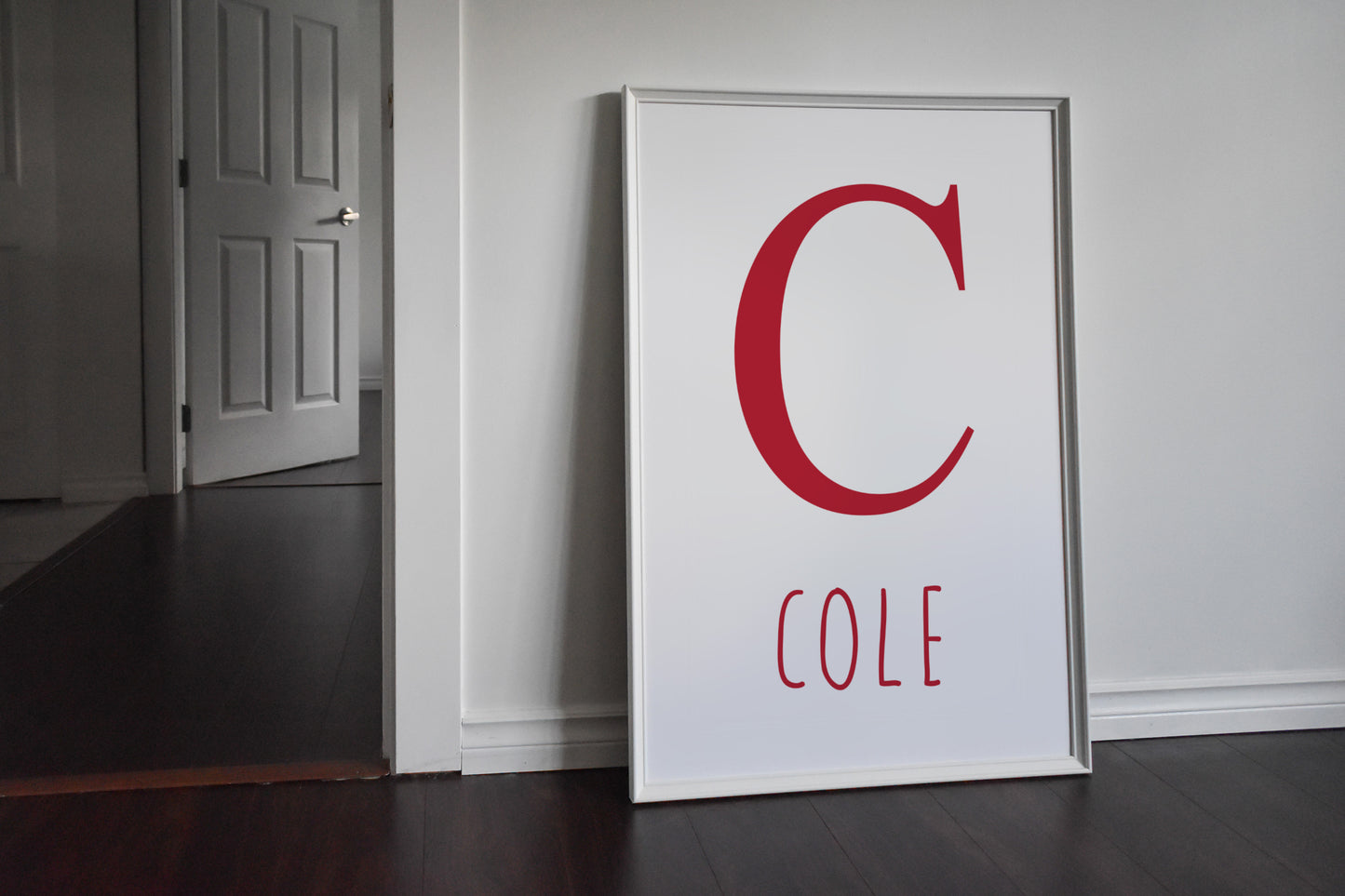Personalised Name and Letter Colour Print
