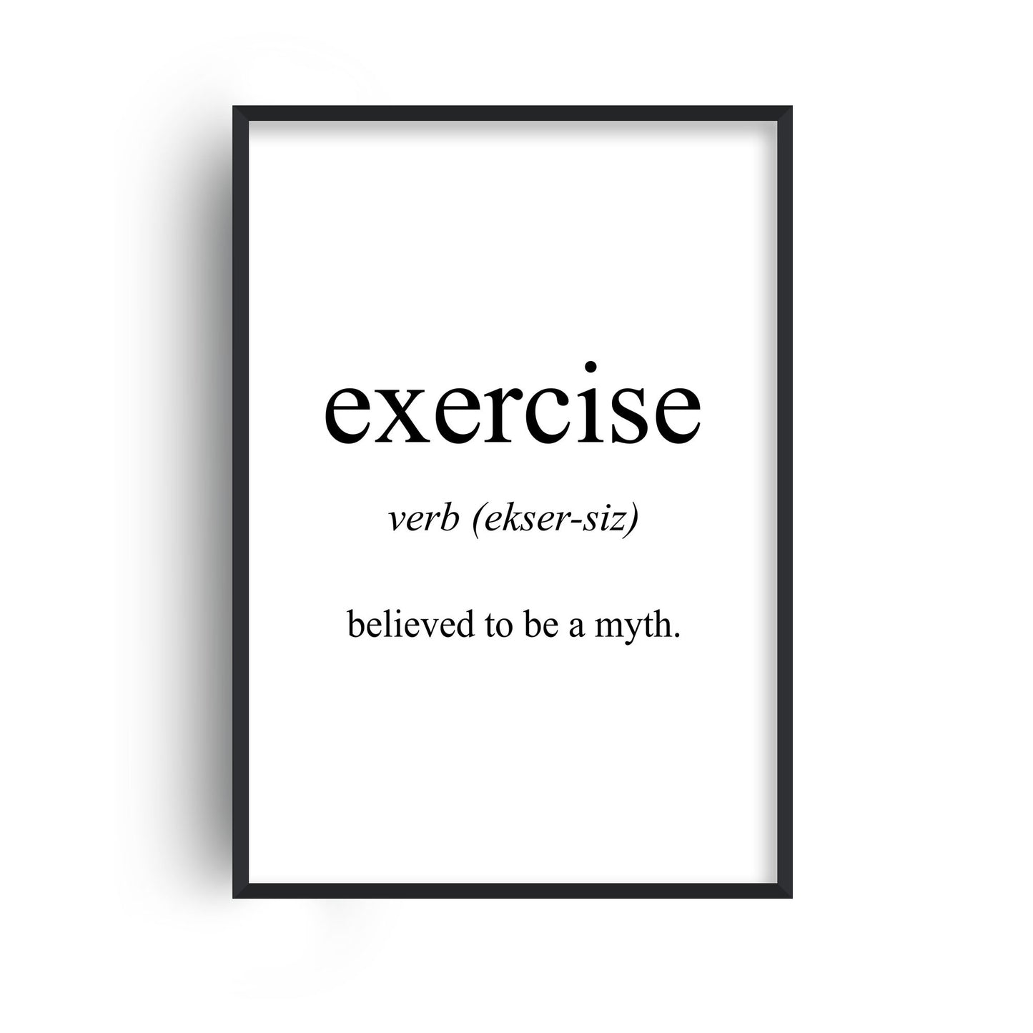 Exercise Meaning Print