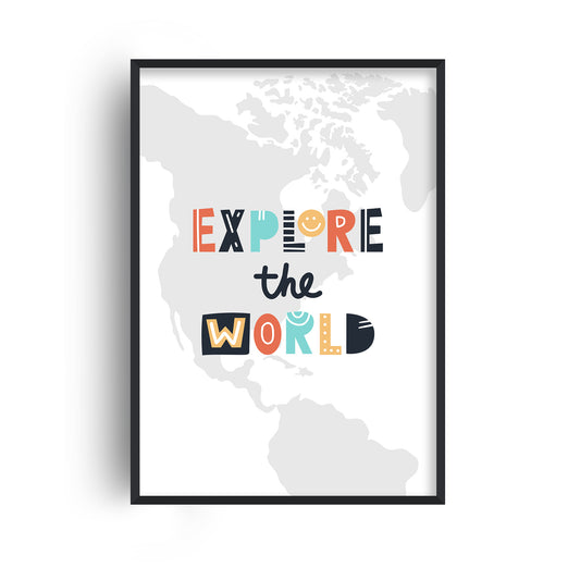 Explore the World Map Print