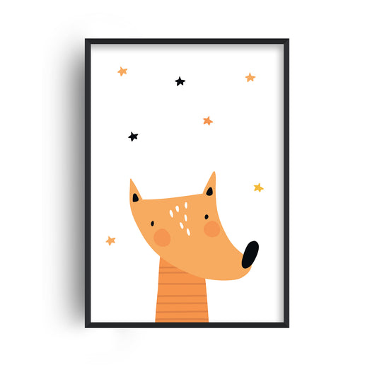 Fox With Stars Print