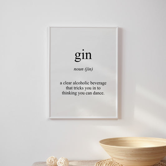 Gin Meaning Print