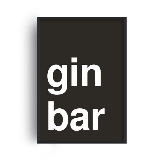 Gin Bar Statement Black Print
