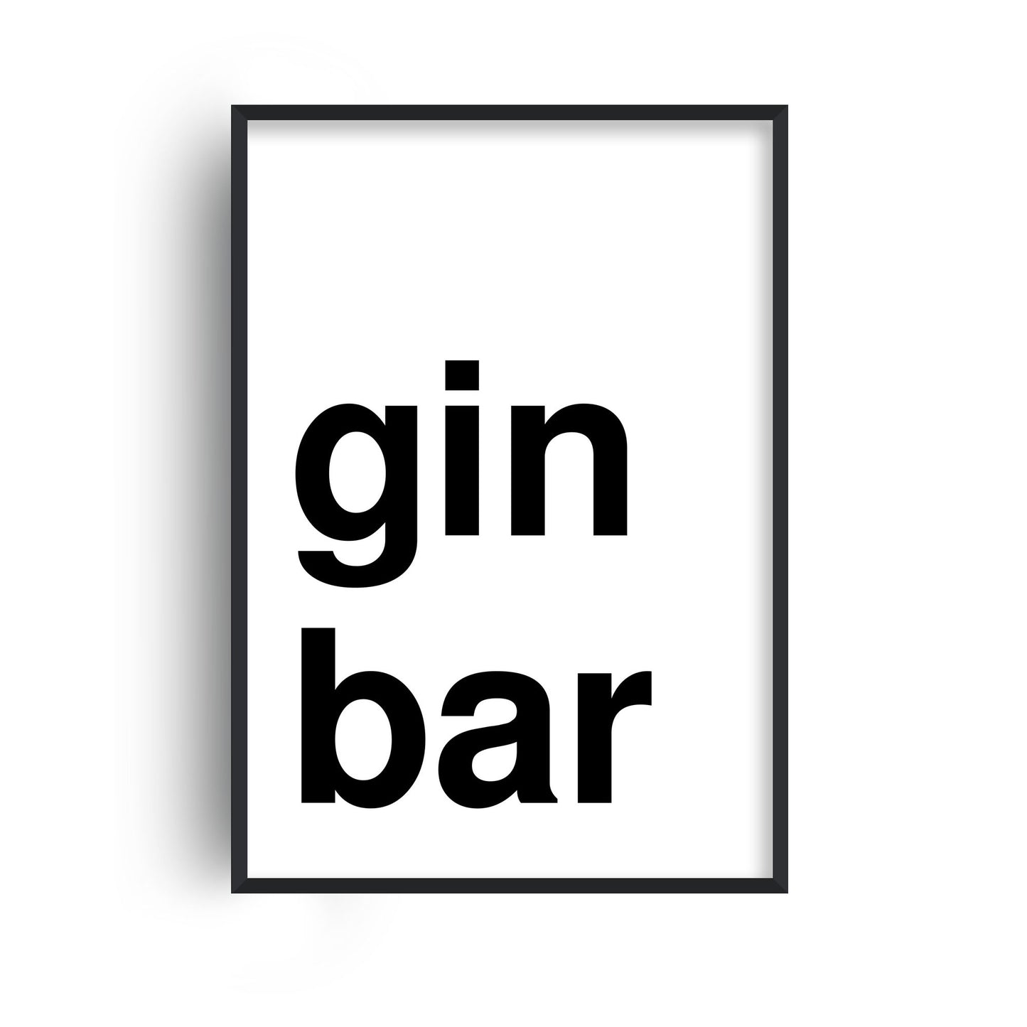 Gin Bar Statement White Print