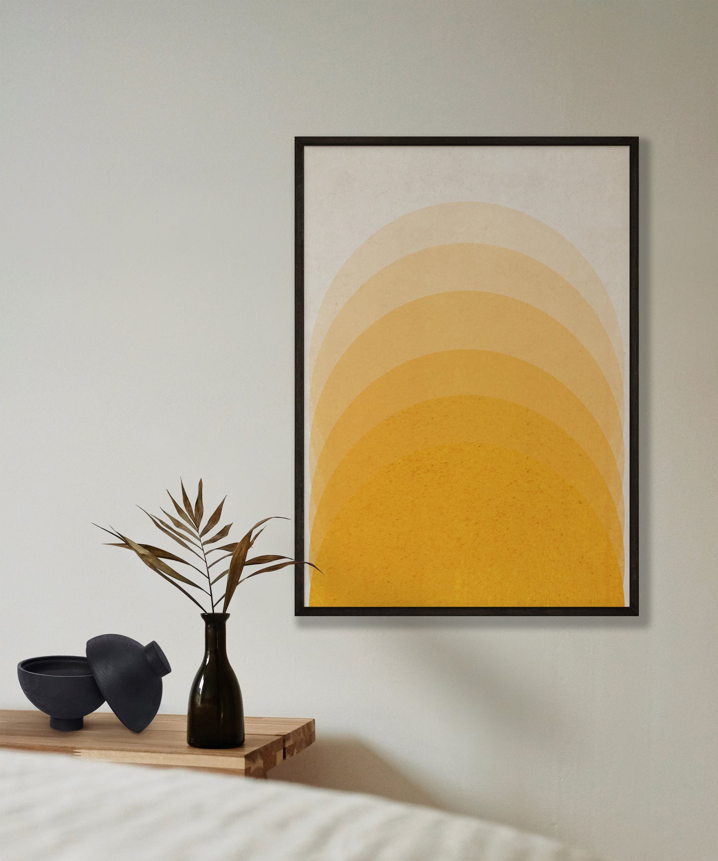 Gradient Sun Mustard Print