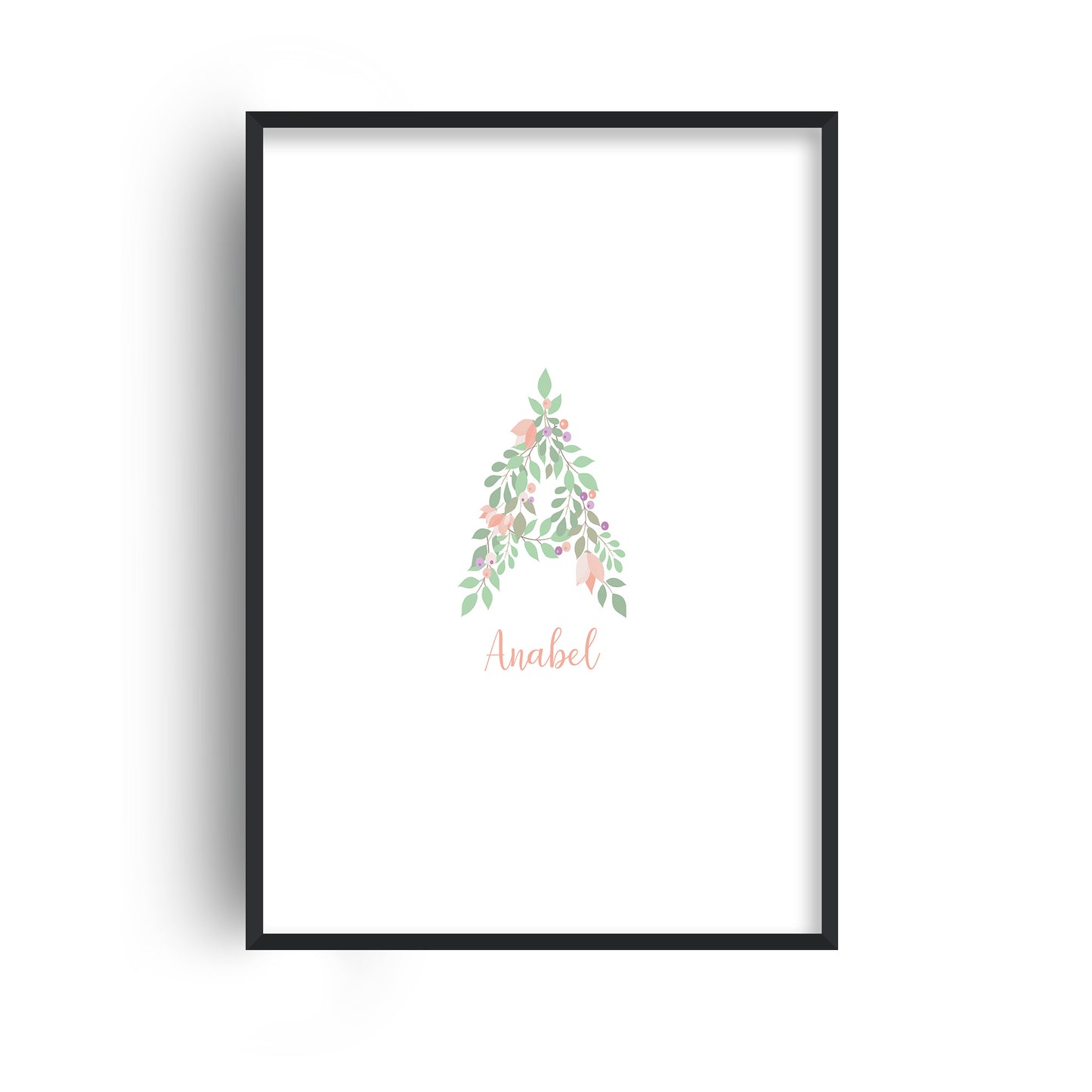 Personalised Floral Name Small Print