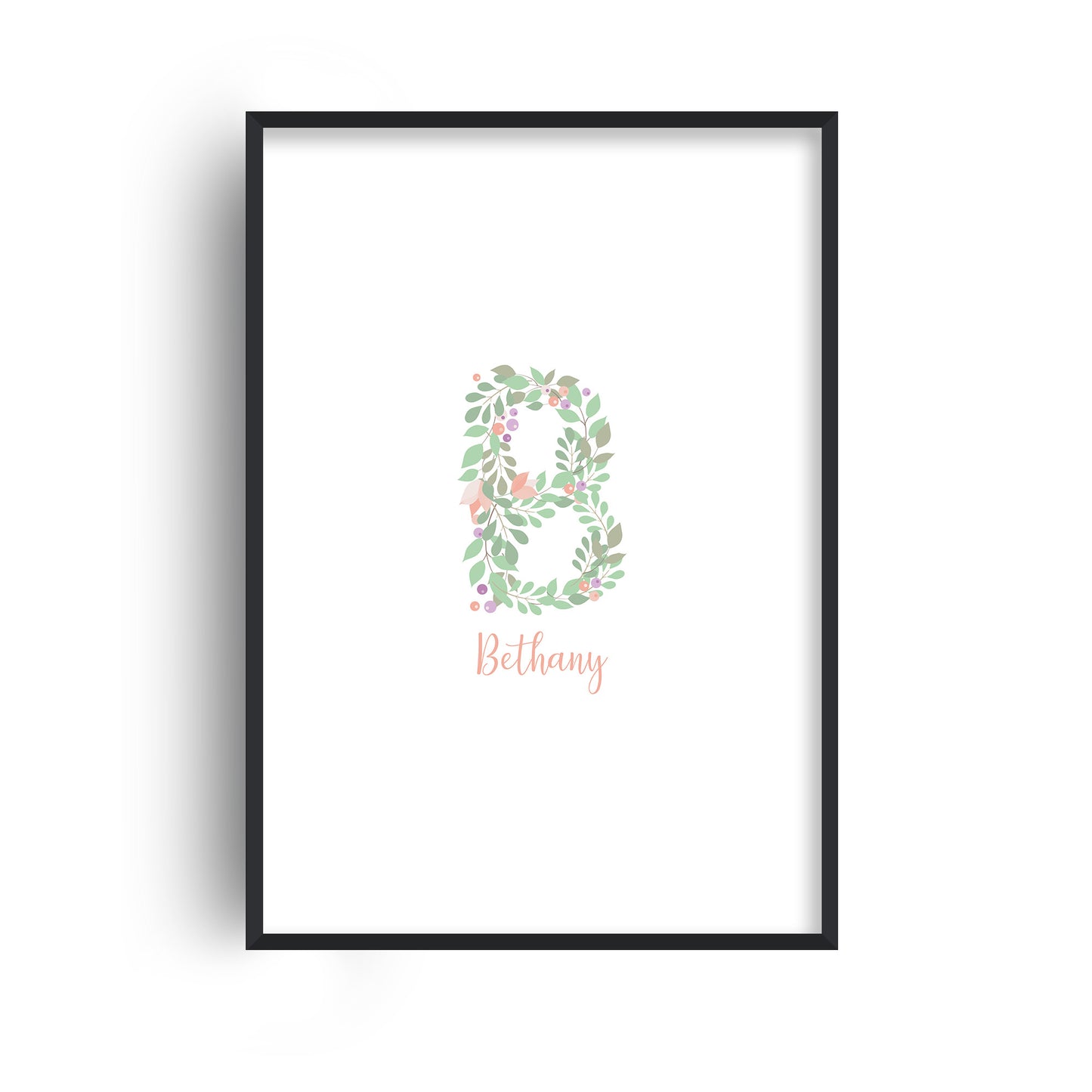 Personalised Floral Name Small Print