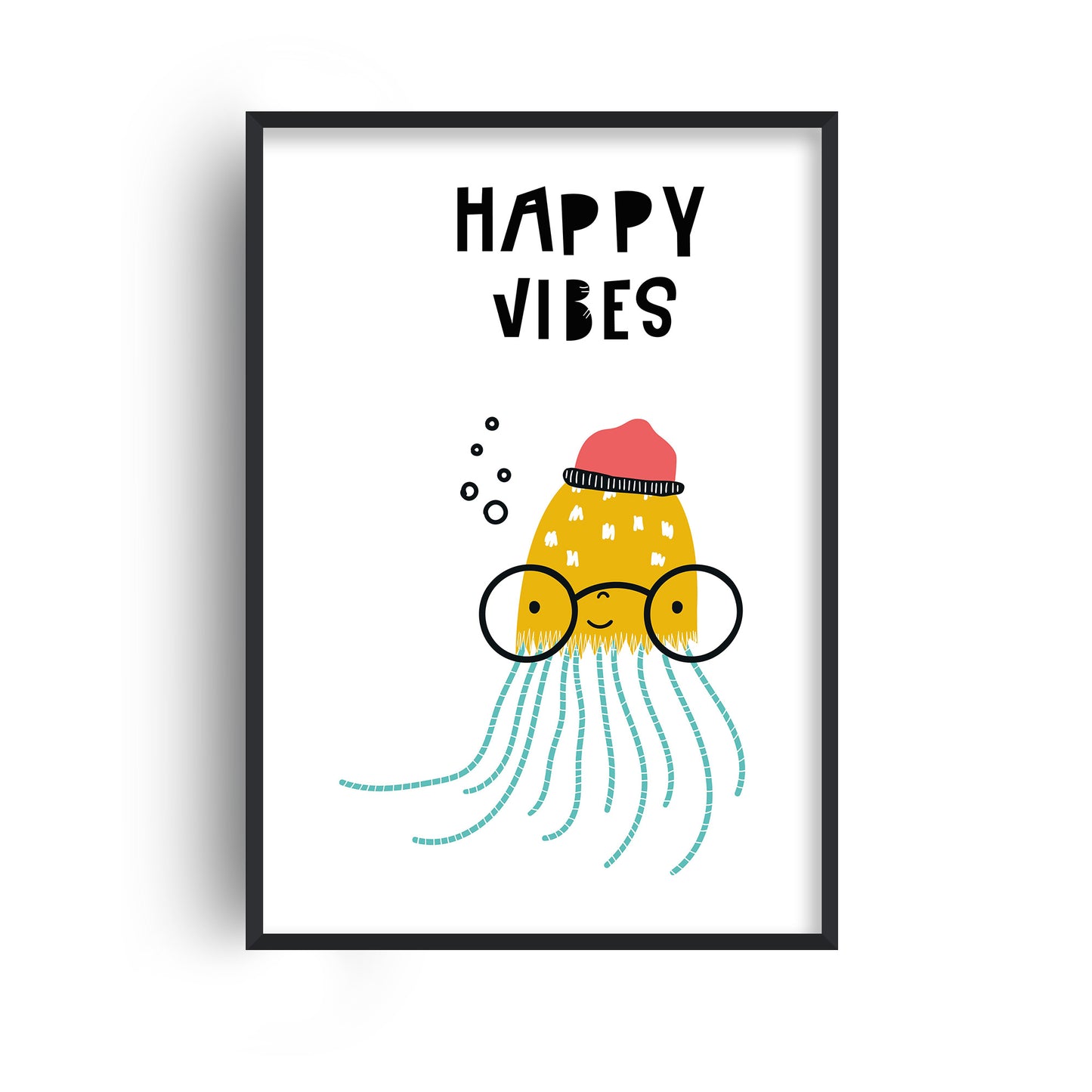 Happy Vibes Animal Pop Print