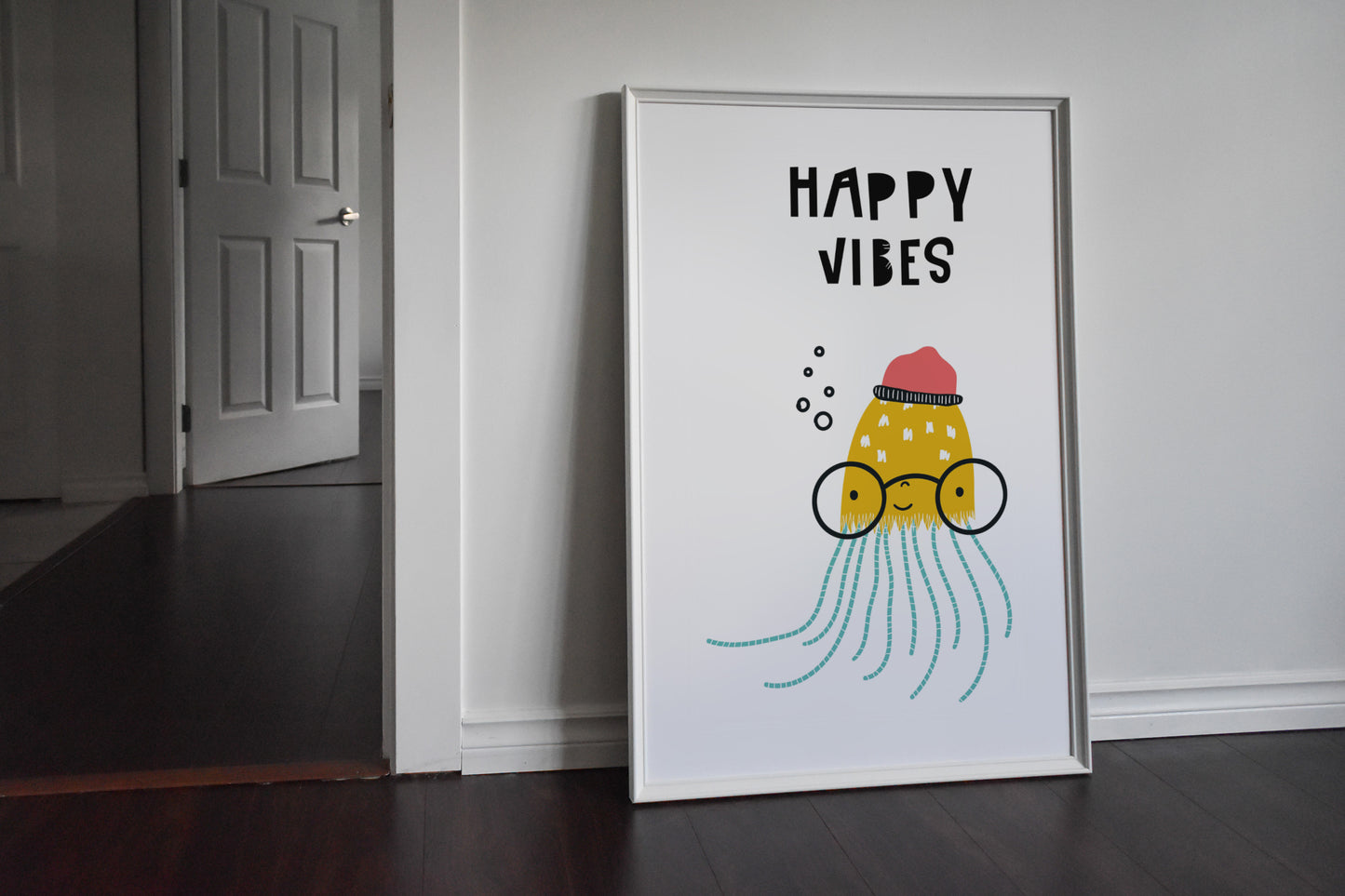 Happy Vibes Animal Pop Print