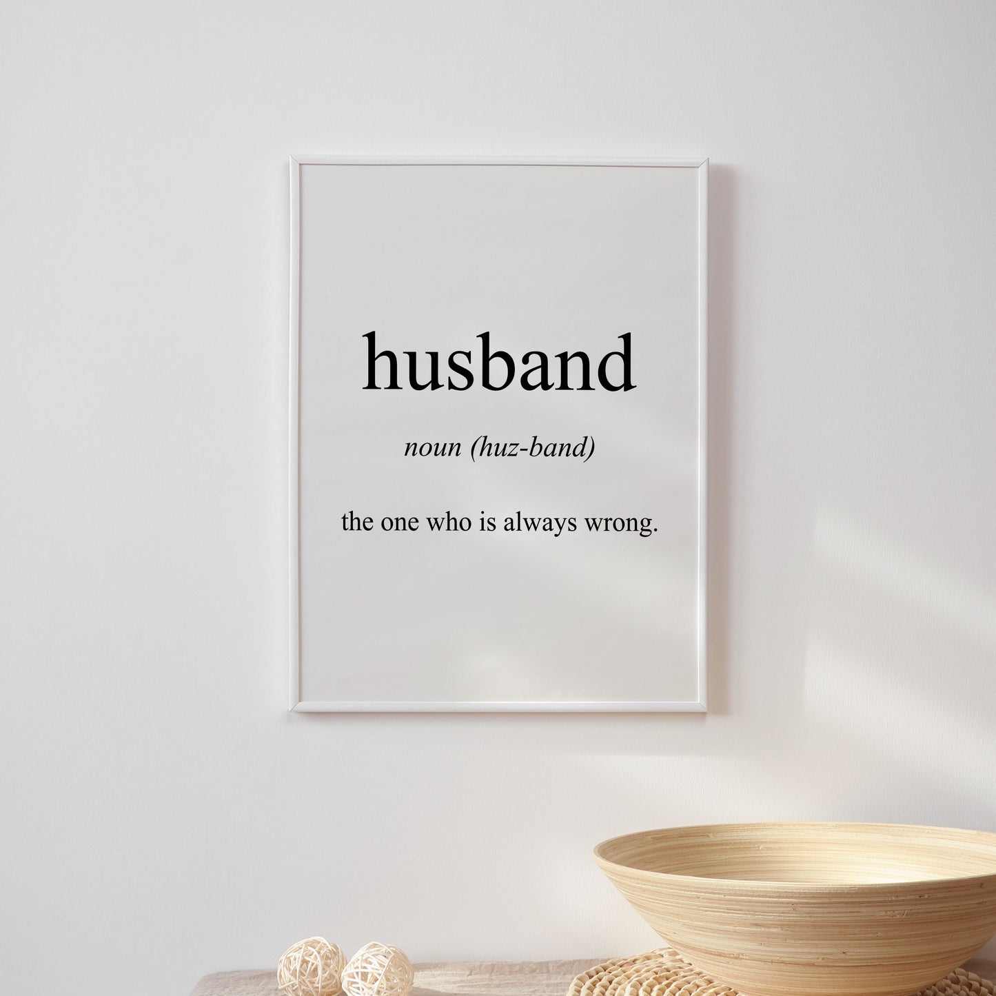 Husband Meaning Print