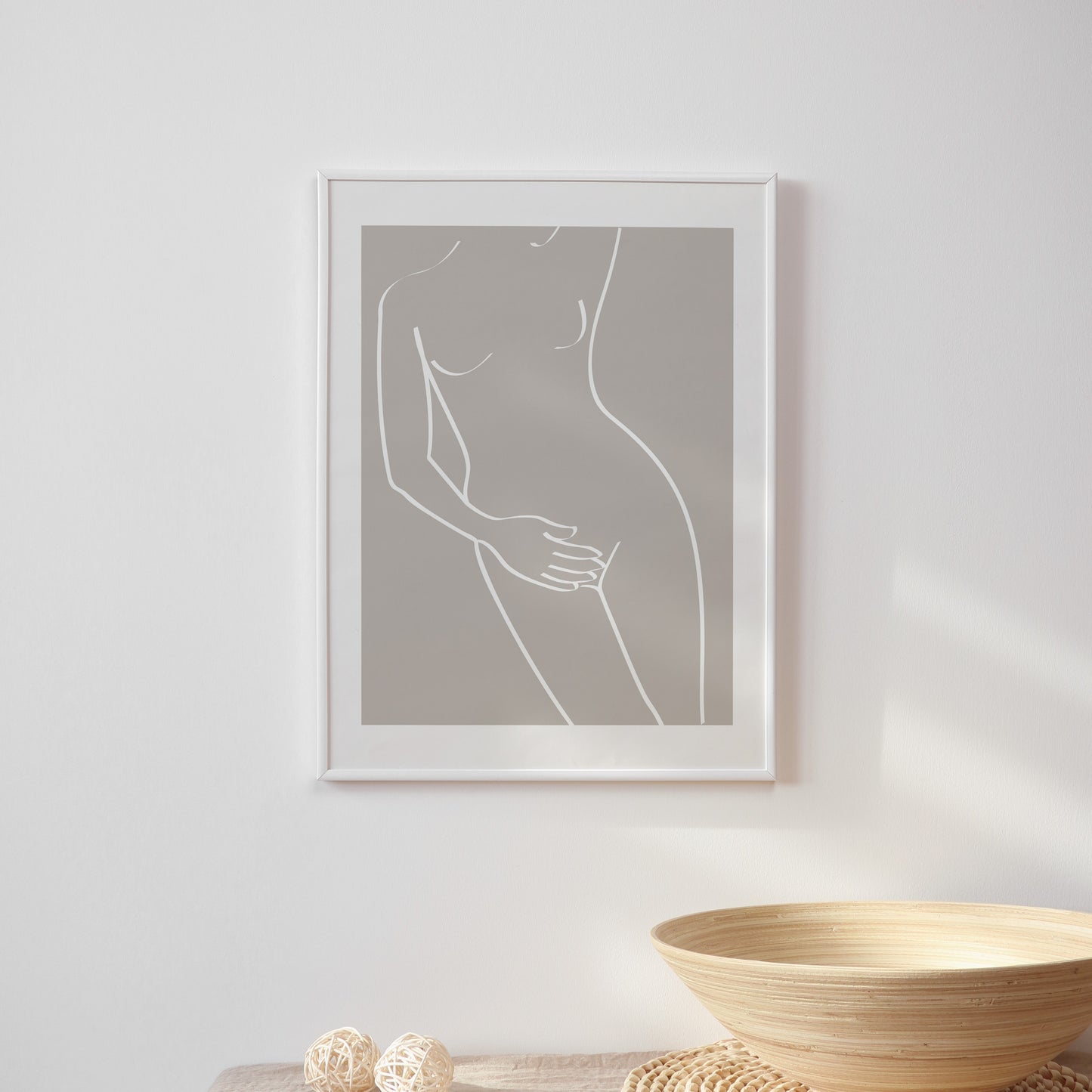 Inspired Stone Woman Silhouette Line Art Print