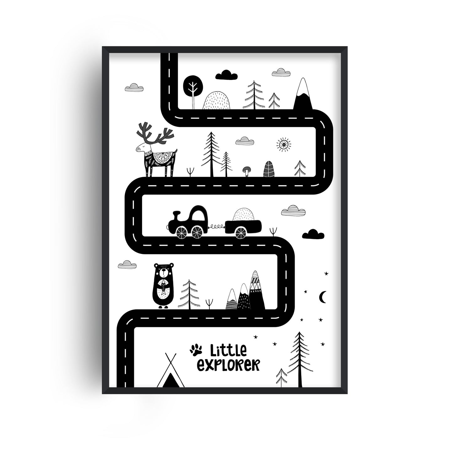 Little Explorer Race Track Print