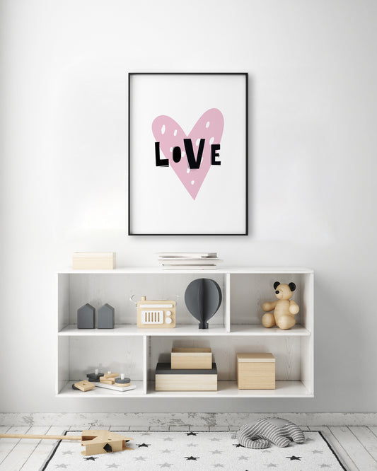 Love Heart Scandi Print