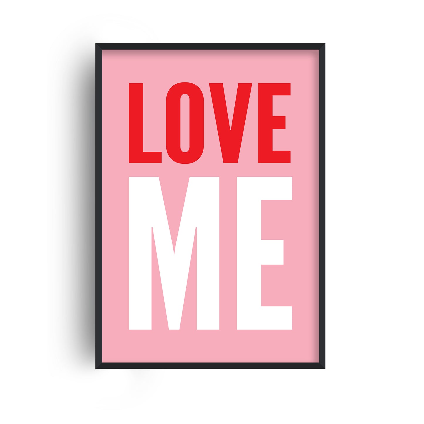 Love Me Pink Red and White Print