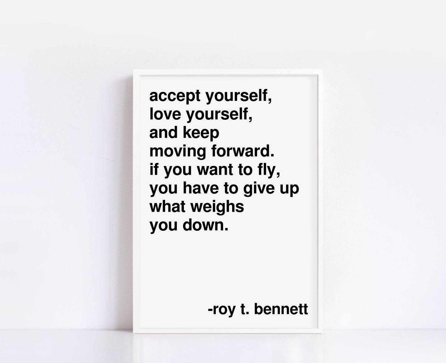 Love Yourself Statement White Print