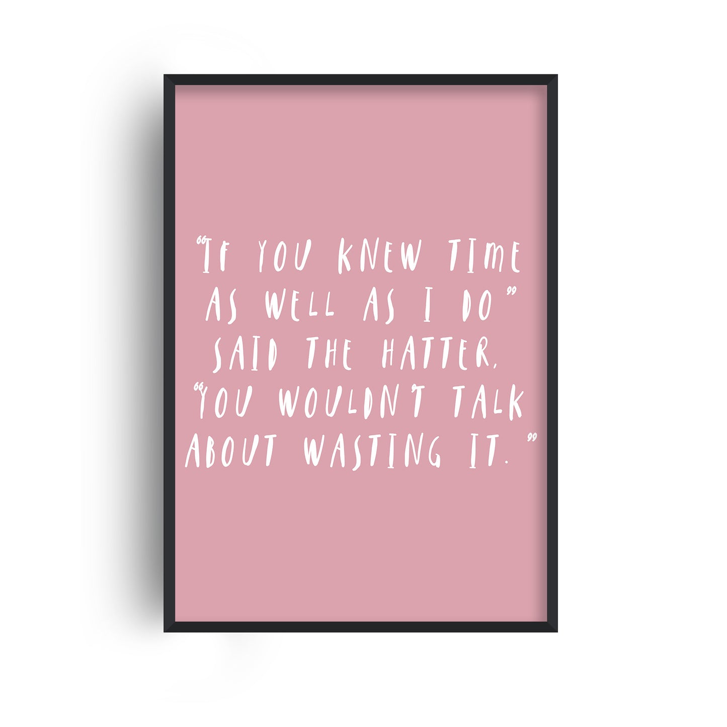 Time - Mad Hatter Pink Print