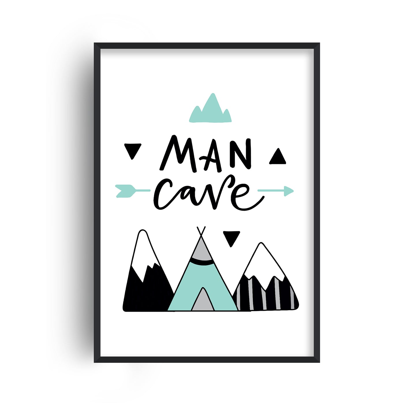 Man Cave Mountains Mint Print