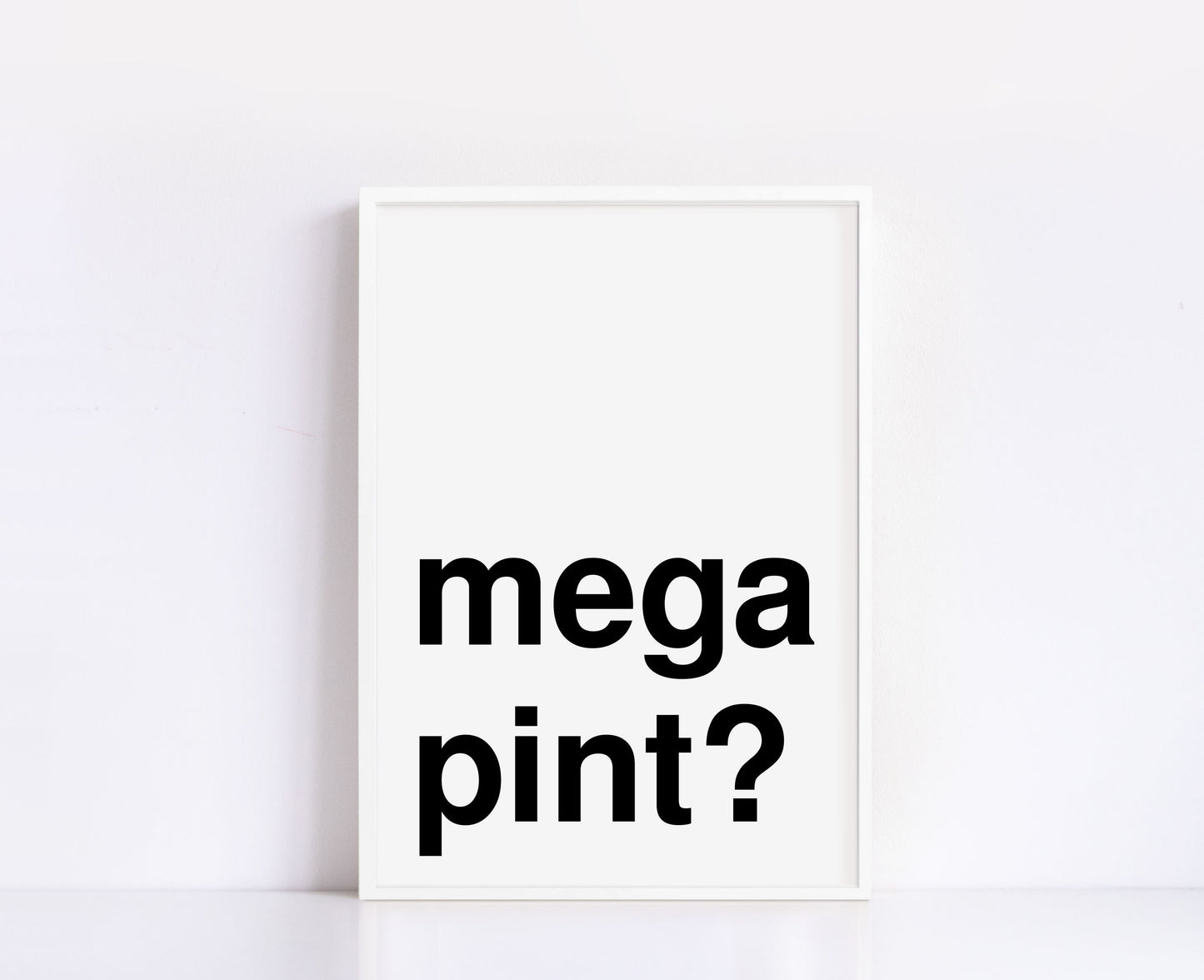 Mega Pint Statement White Print