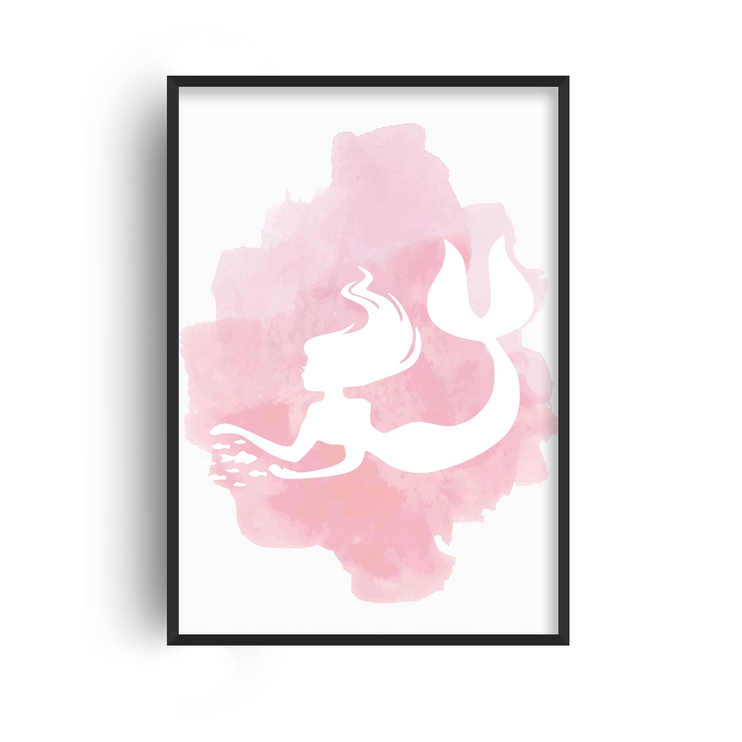 Mermaid Pink Watercolour Print