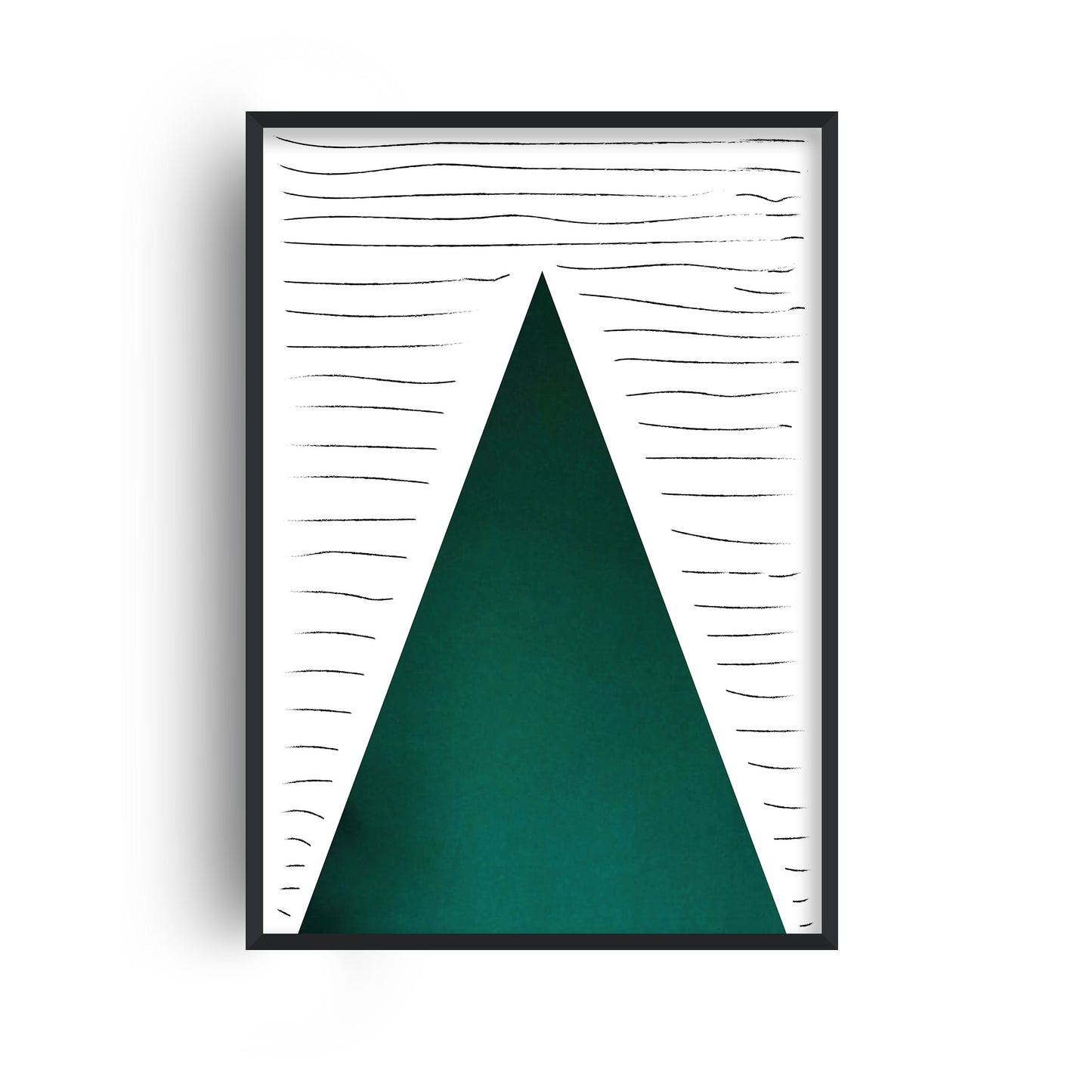 Mountain Lines Emerald Print
