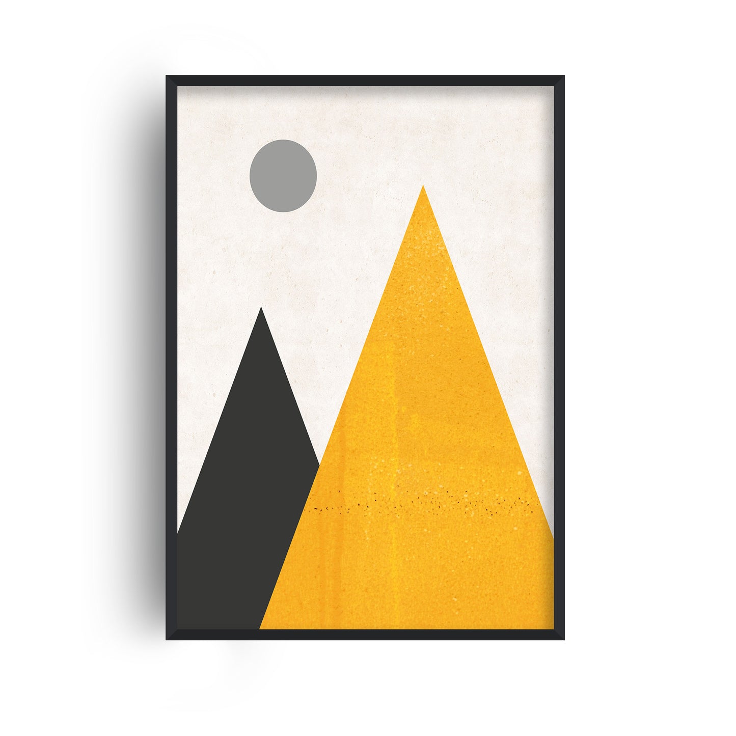 Mountains and Moon Mustard Print