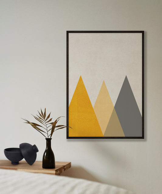 Mountains Mustard Print