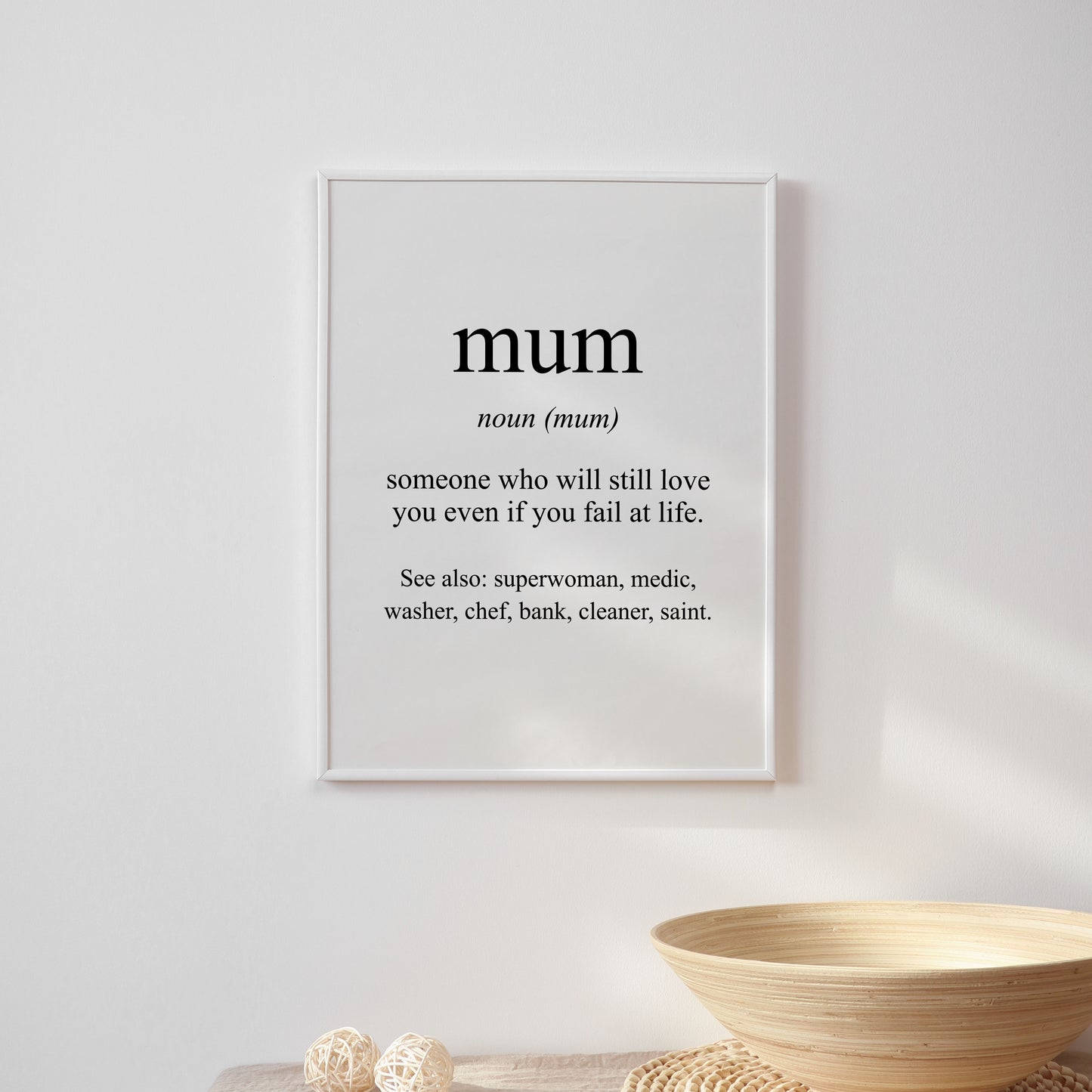 Mum Meaning Print