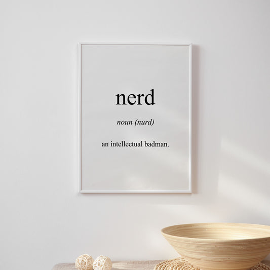 Nerd Meaning Print