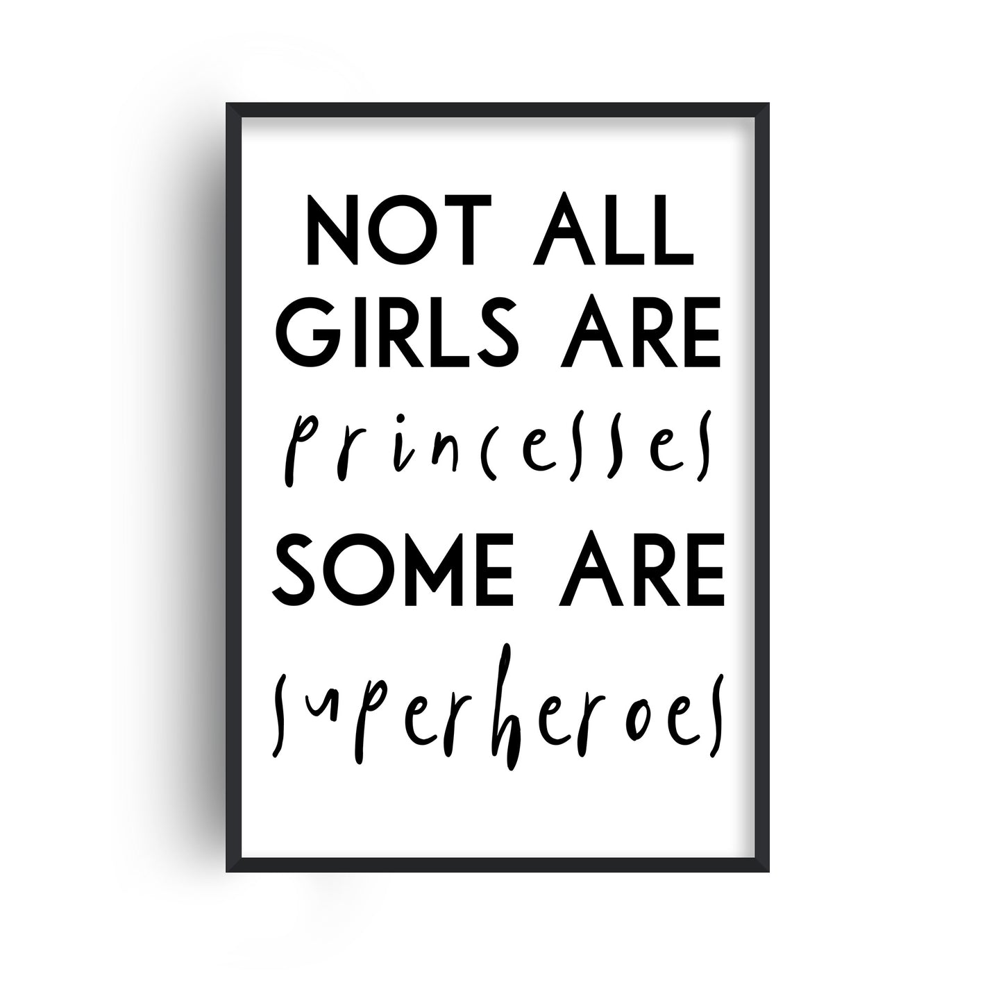 Not All Girls Are Princesses Print