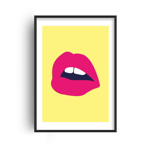 Pink Lips Yellow Back Print