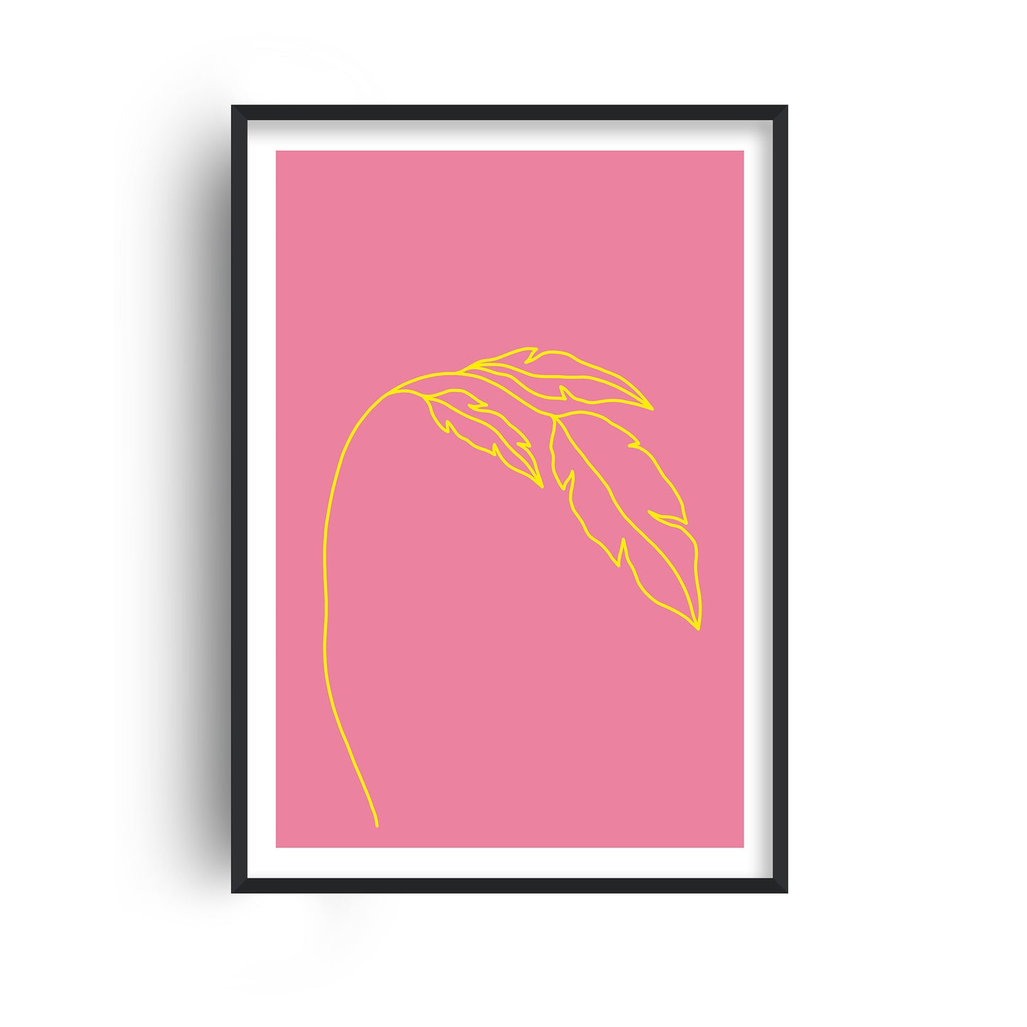 Plant Pink Neon Funk Print