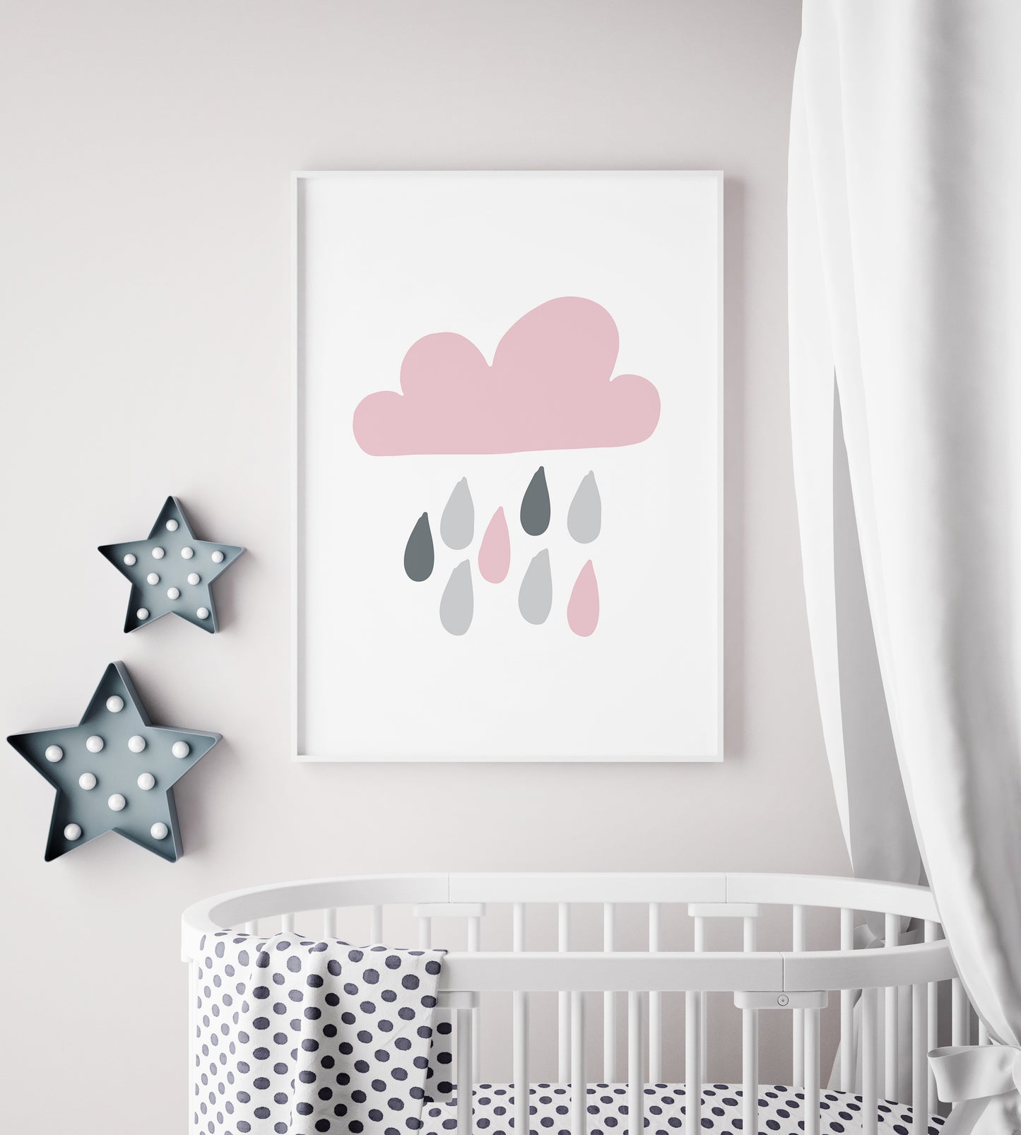Rain Cloud Pink Print