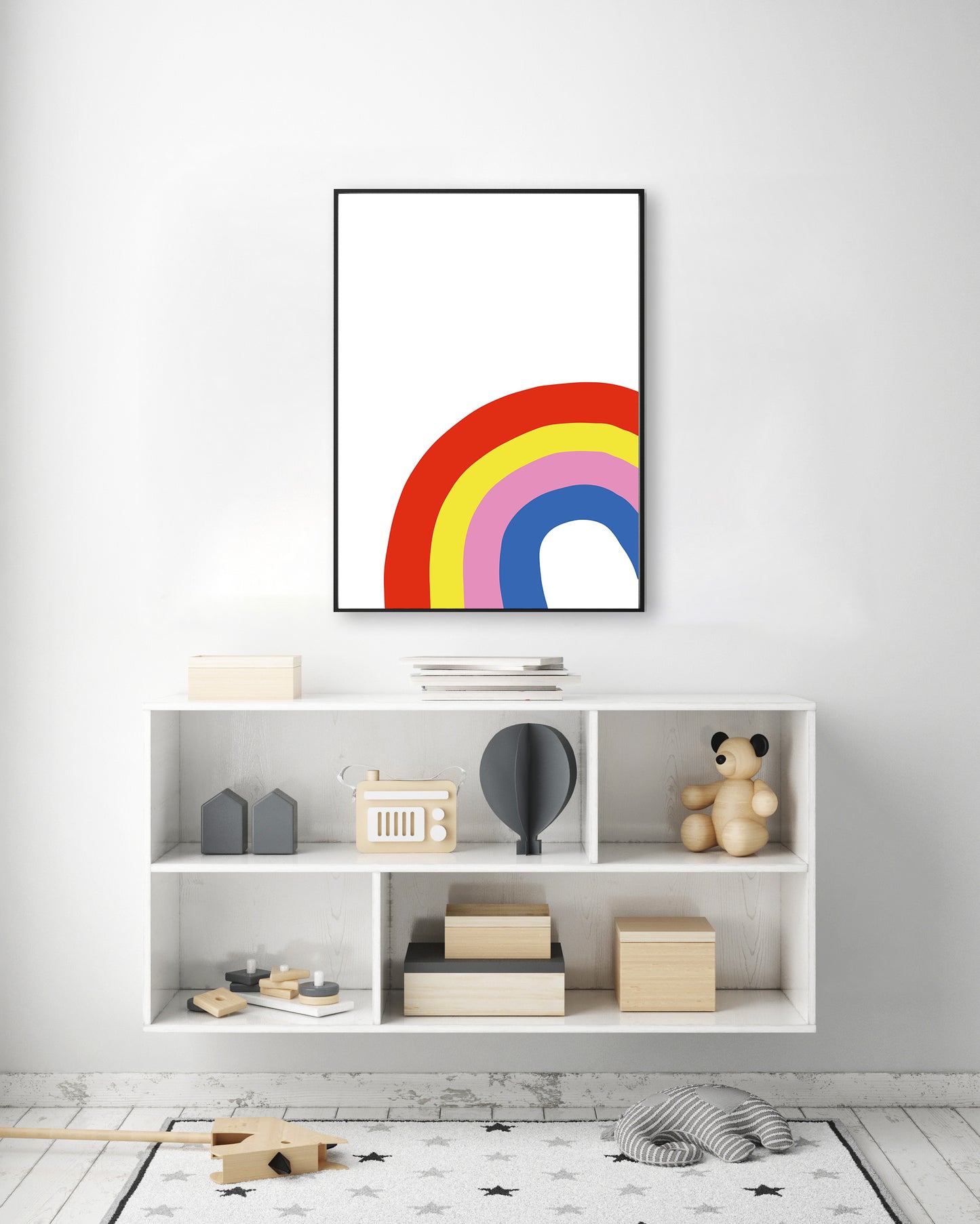 Rainbow in Corner Print