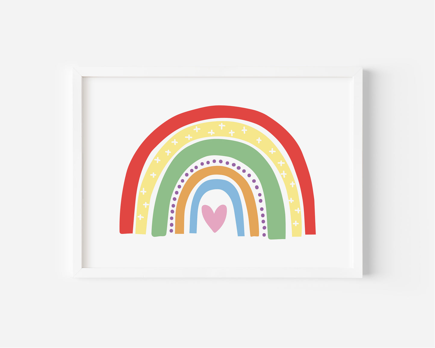 Rainbow with Heart Print